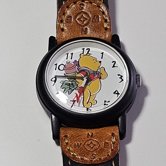 *Sale* Timex Disney Winnie the Pooh Unisex Watch Brown Leather Band main image 7
